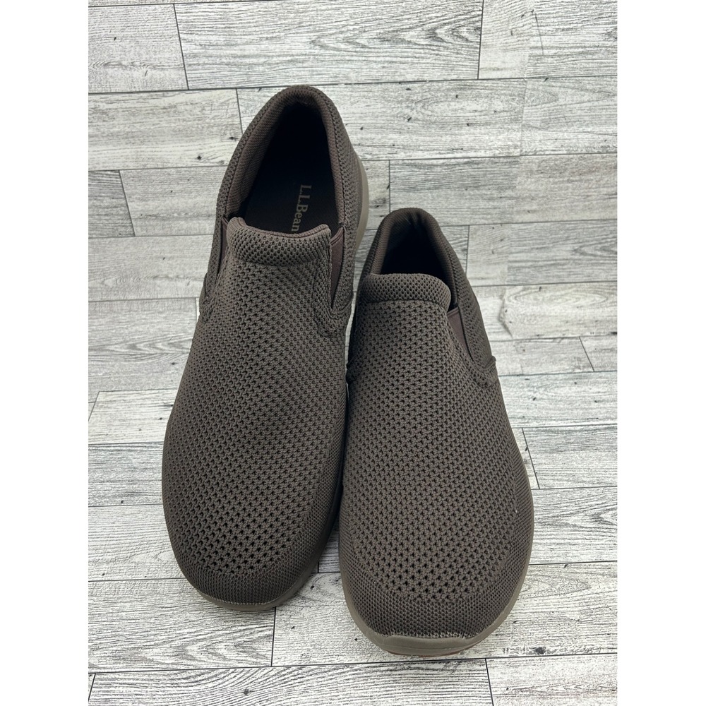 LL Bean Men Sz 13‎ Medium Brown Mesh Slip On Comfort Walking Shoes 506002
